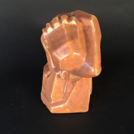 Sculpture Cubiste Art Déco Femme par Angelo Hecq & Roger Guerin, 1925 – Ceramic, Art Deco (photo 3 of 11)