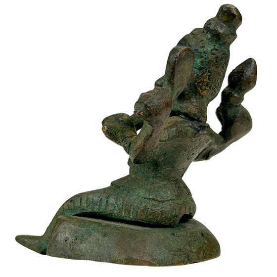 Antique Indian Bronze Ganesha Travel Statue – 18th–19th Century – Sculpture (photo 6 of 9)