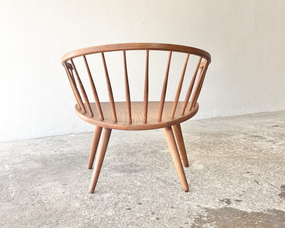 1950ies Arka Lounge Chair Designed by Yngve Ekström for Stolab, Sweden – Armchairs, Cotton, Wood (photo 10 of 12)