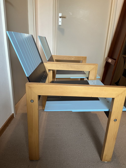 2x Bernt Petersen 'Crate' Liegestuhl