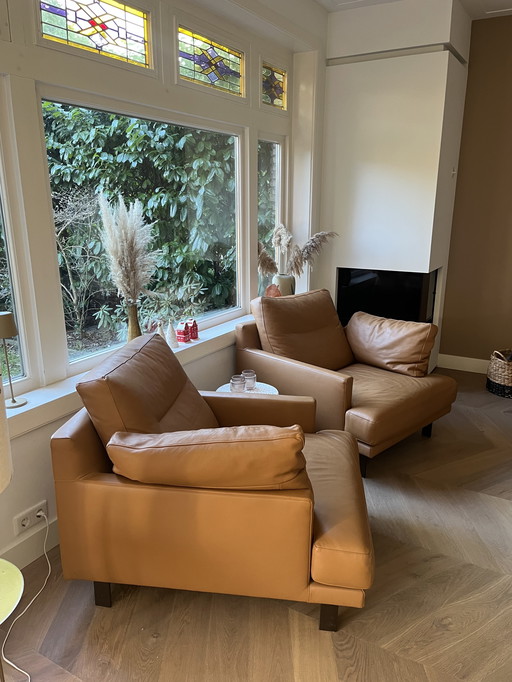 Linteloo fauteuil George Leer 2x