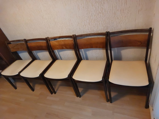 Image 1 of 5x vintage dining room chairs Danish style