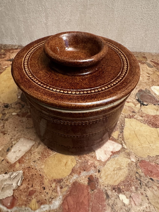 Poterie du Berry made in France Vintage Stoneware/Beurrier A Eau Grès Vintage