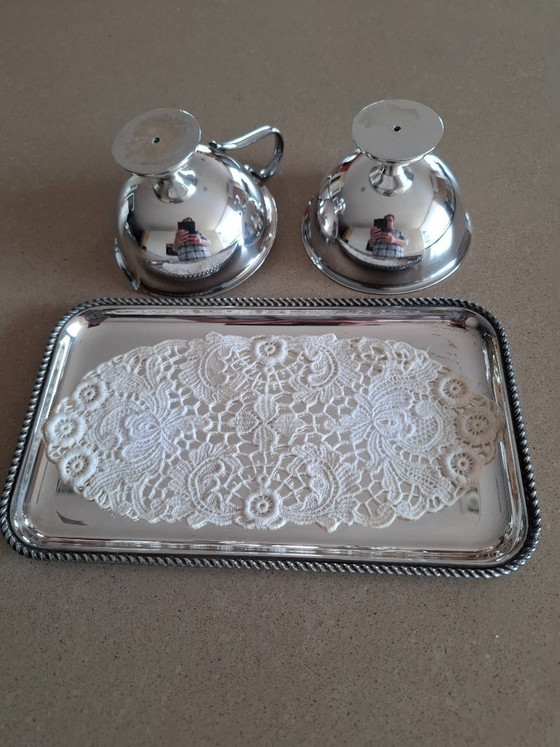Image 1 of Silbernes Creme-Set