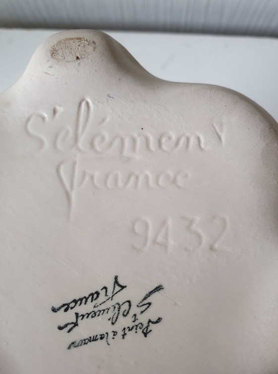 French Barbotine Vase St. Clément - Art Nouveau Style 26 cm, Saint-Clément, Ceramic, Multi Color (photo 12 of 13)