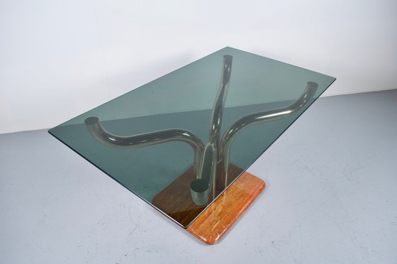 Image 1 of TAVOLO DA PRANZO DI GUIDO FALESCHINI, ANNI '70, MARIANI ITALIA EDITORE