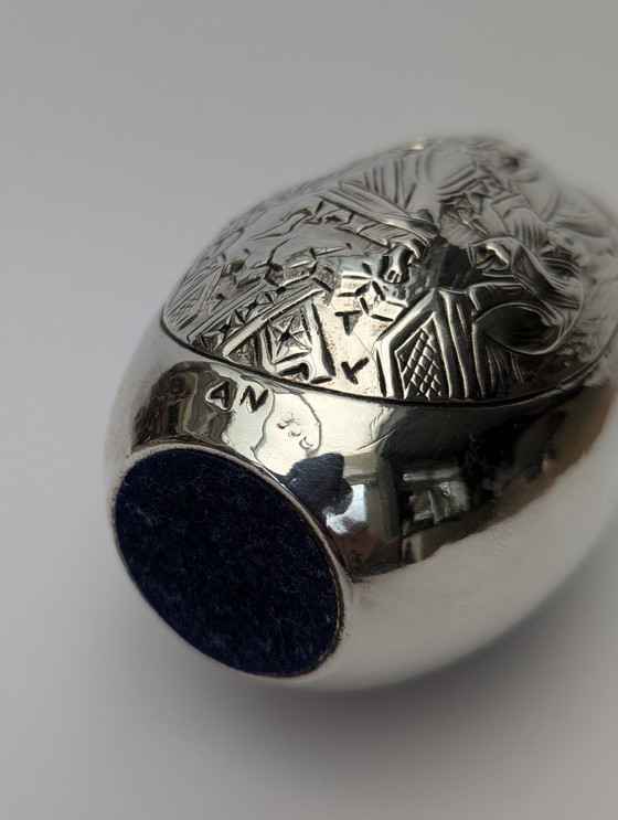 Image 1 of 2 œufs grecs orthodoxes argentés