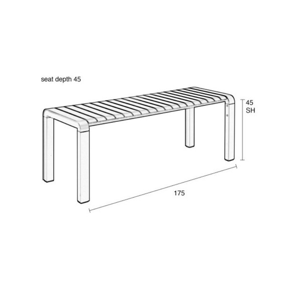 Image 1 of Table de jardin, banc de jardin et 4 chaises de jardin de la marque design Zuiver (série Vondel)