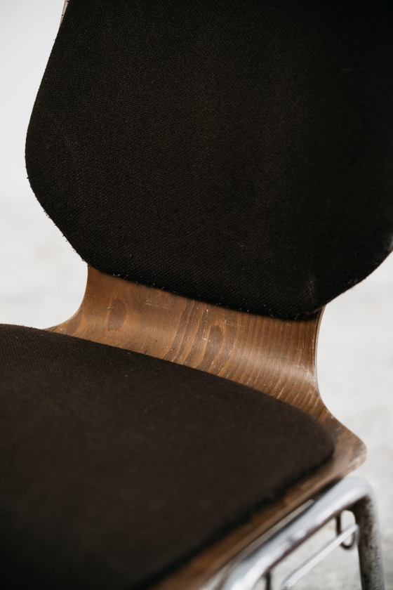 Image 1 of Ensemble de salle à manger style Carlo Ratti avec 6 chaises, design moderne des années 1970