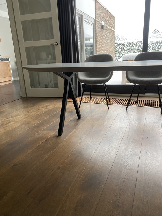 Image 1 of Studio Henk platovale eettafel, avec Fenix taupe, gris clair, 260x100