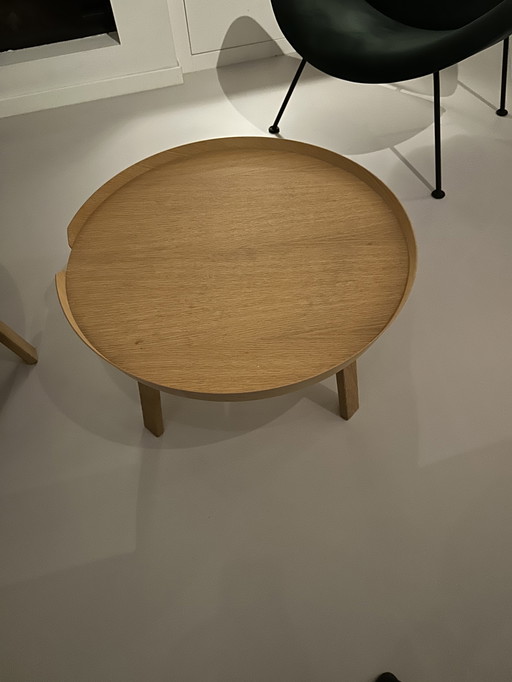 (2x) Table d'appoint Muuto L et XL en chêne
