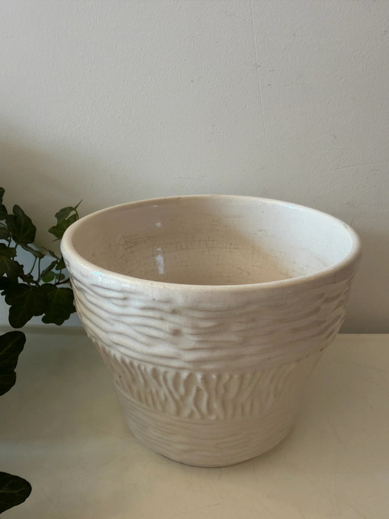 West Germany white flower pot – Plant pot, Ceramic, Vintage (photo 4 of 6)