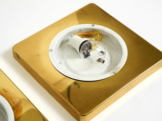 Image 1 of Twee koperen wandlampen uit de jaren 70 van Rolf Krüger voor Heinz Neuhaus Leuchten