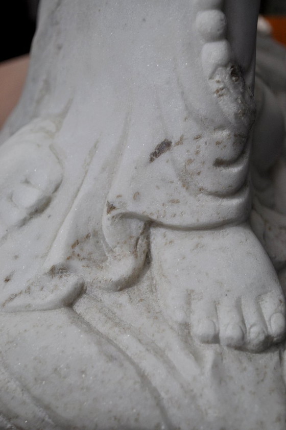 Image 1 of Statue - Sculpture - Marbre Blanc De Carrare - Guanyn (ref 3243)