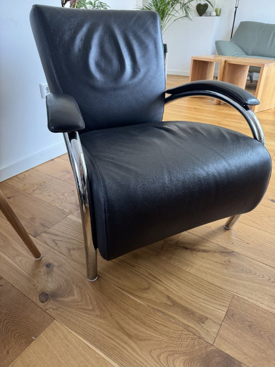 Zwei Molinari Sessel – Leder, Metall (photo 2 of 5)