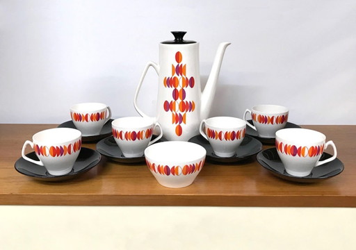 Vintage coffee set 'Eclipse' Empire Porcelain Pottery 1960s
