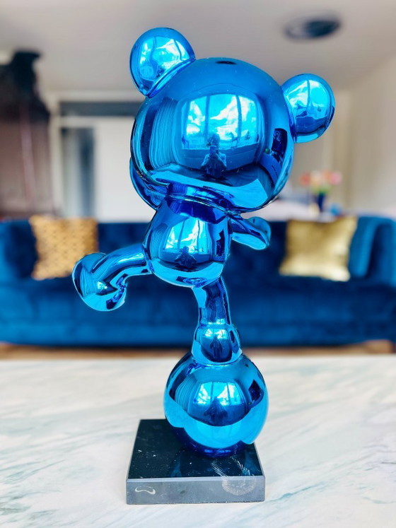 Escultura de oso de peluche grande, arte pop, estatua de lujo, decoración única galvanizada (photo 6 of 8)