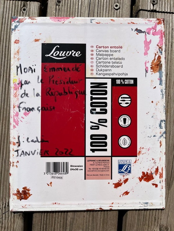 Image 1 of Acrylique sur carton entoilé.  Format 24x30cm. 