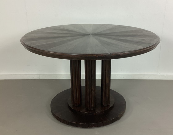 Image 1 of Rare Amsterdam School Art Deco rosewood table