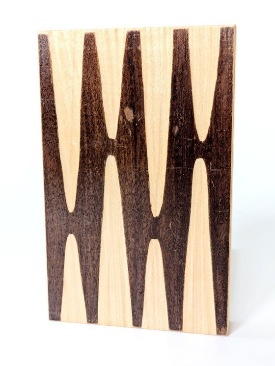 Image 1 of Paar hölzerne Buchstützen aus den 1950er Jahren | Mitte des Jahrhunderts Bauhaus-Stil | Deutschland