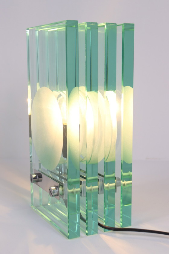 Image 1 of Set of 2 table lamps/glass objects by Giorgio Reggiori for Gallotti & Radice, 1960s, Italy