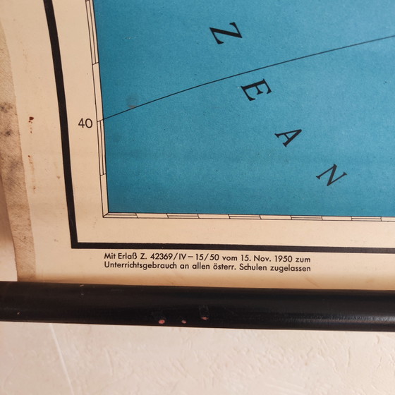 XXL Vintage School Map / Topography of Australia / 1950 – Wall decoration, Textile (photo 9 of 11)