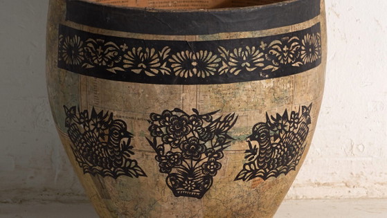 Antique Chinese papier-mâché container – China, circa 1900 – Decorative Objects, Paper, Rustic (photo 3 of 39)