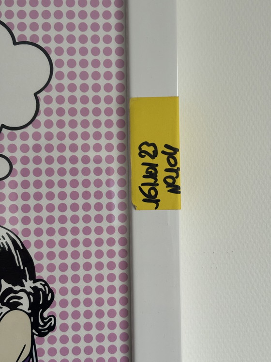 Image 1 of Pink  dots zeefdruk 