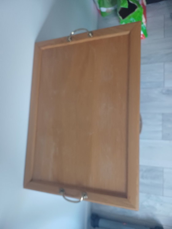 Mobiletto da tè in legno con vetro inciso, Vetrine, Marrone, Klassiek (foto 7 di 8)