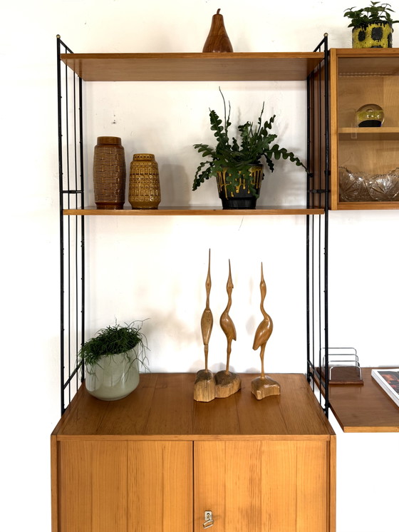 Vintage Freestanding Modular Wall System, Köch Möbel ‘60 – Wall cabinet, Wood, Glass (photo 11 of 15)