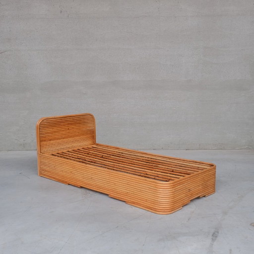 Letto da giorno in rattan di metà secolo (2 disponibili)