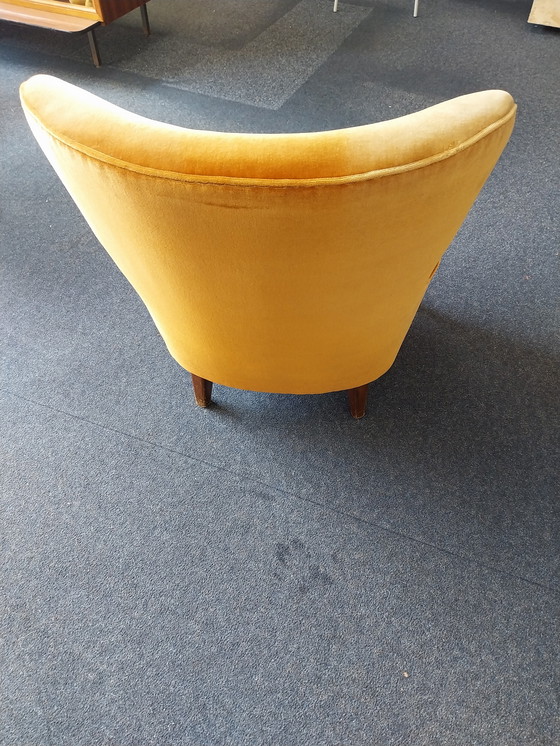 Image 1 of 1 x Fauteuil en velours orange des années 1960 par Theo Ruth artifort.