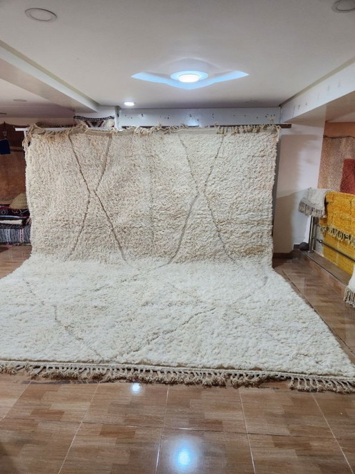 Tappeto Beni Ourain extra large 400 × 300 cm – Tappeto marocchino in lana fatto a mano | Autentico tappeto (photo 2 of 5)