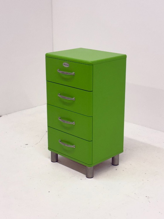 Image 1 of Cassettiera Malibu Tenzo verde a 4 cassetti vintage