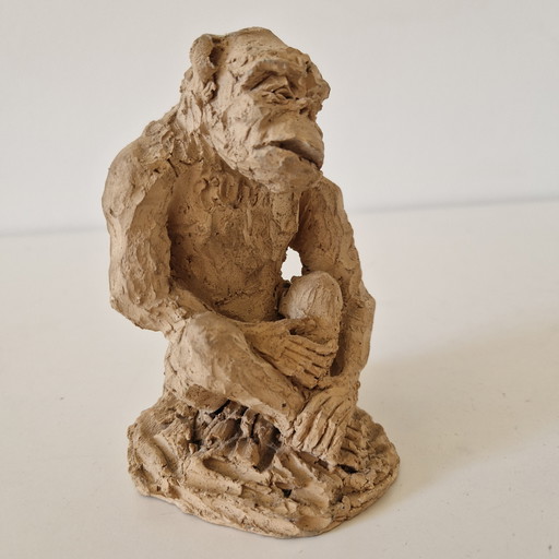 C Evers Vintage Sculpture Statue Monkey