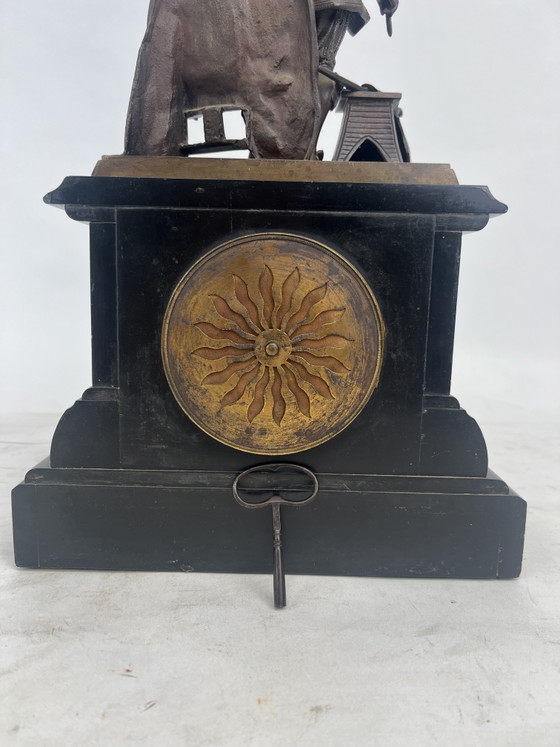 Image 1 of Ensemble de cheminée antique en trois parties « Dalibon Frères au Havre » ca. 1880-1890