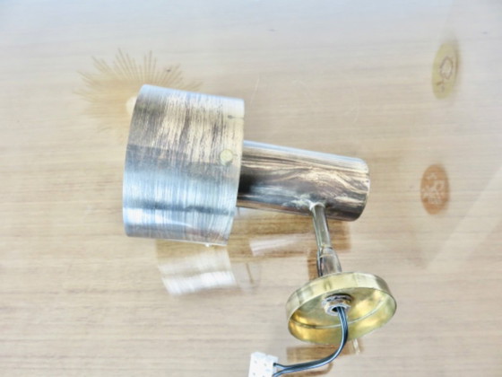 Image 1 of Dänische Wandleuchte aus massivem Messing, Jo Hammerborg, 1970