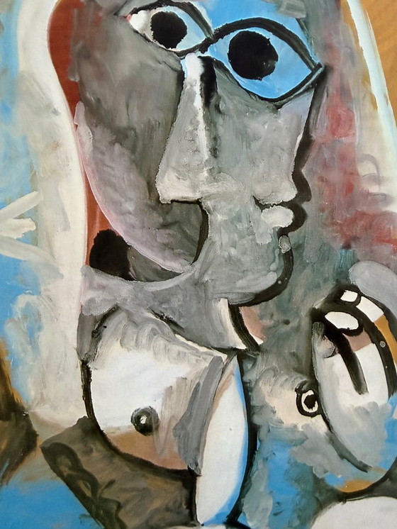 Image 1 of Pablo Picasso  (1881-1973), Femme accroupie 1969, copyright Pablo Picasso c/o Beeldrecht Amsterdam 1985, Printed in Holland