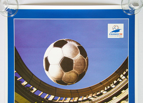 Image 1 of Originele vintage poster WK 98 Frankrijk Montpellier / 70 x 50 cm / Met originele verpakking