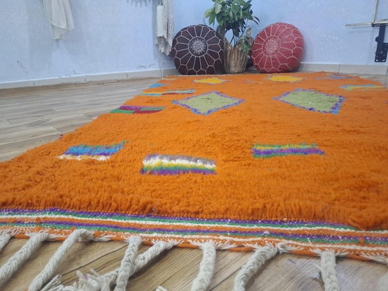Handgewebter Naturwollteppich mit traditionellem Farbmuster, 2/3 m – Aime Té, Teppiche & Läufer, Wool (photo 6 of 8)