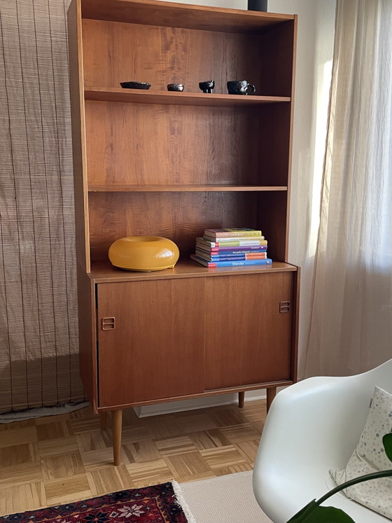 Geweldige Vintage Mid Century Kast – High boards, Metal, Wood (photo 5 of 5)