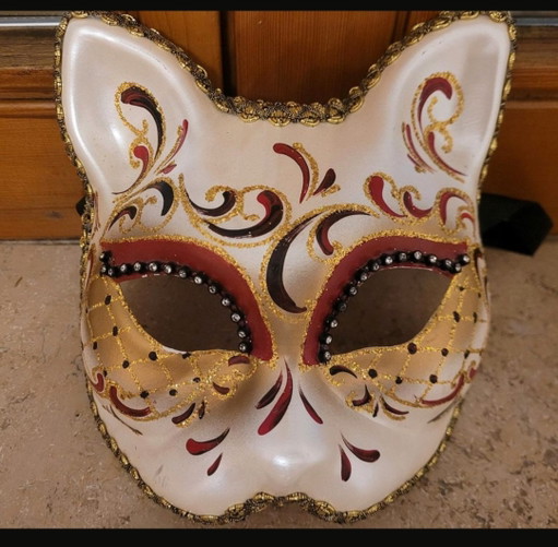 Maschera veneziana originale - gatto - Carnevale di Venezia