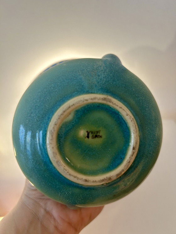 Image 1 of Japanese vase lamp with ethereal shade - Japandi style
