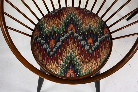 Image 1 of Par de sillas circulares Yngve Ekström para Swedese, Suecia, década de 1950 – Tapicería original