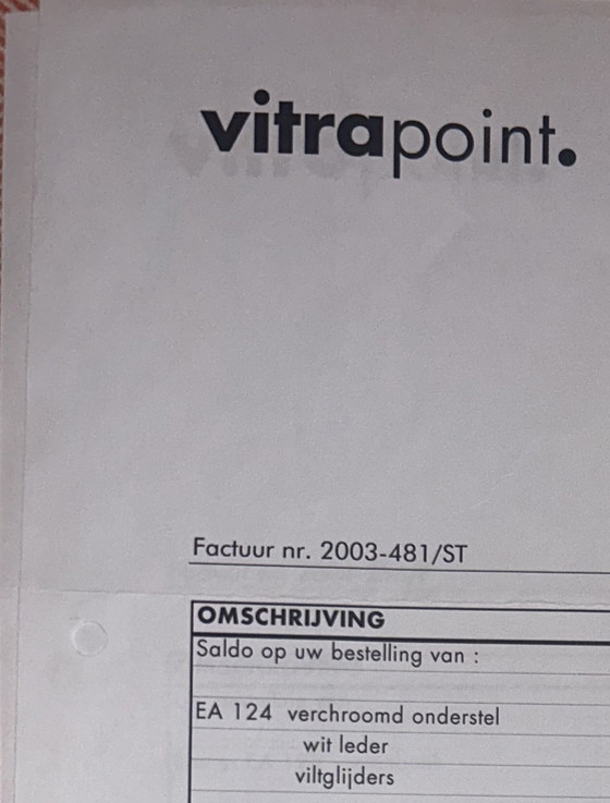 Image 1 of Vitra Aluminum Chair EA 124 - Snow Leather