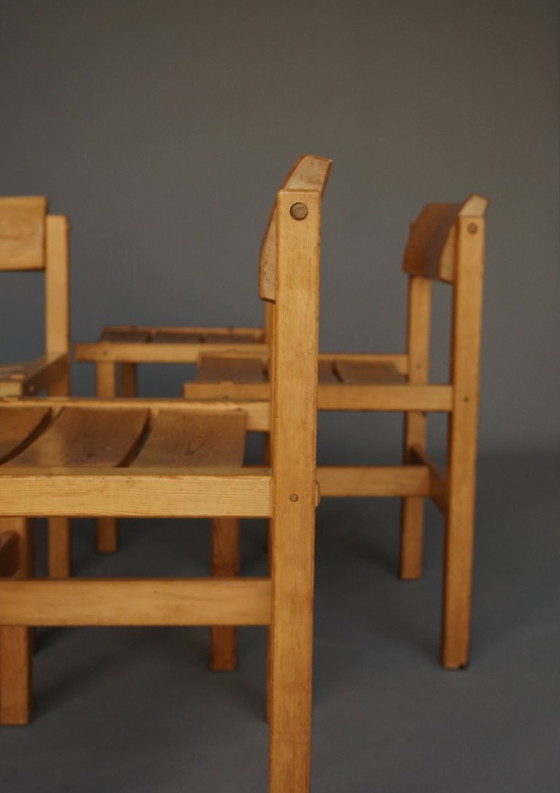 Image 1 of Set da pranzo in pino di Edwin Helseth per Stange Bruk, anni '60