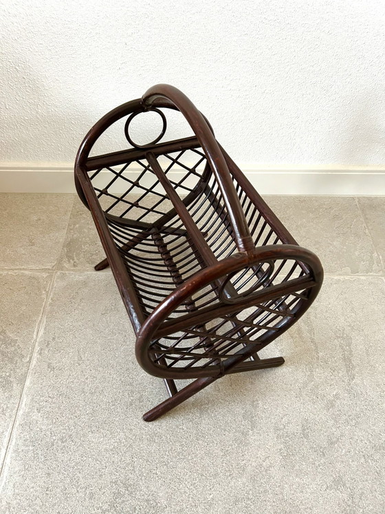 Portariviste vintage in rattan – Librerie (photo 3 of 5)