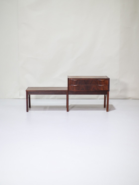 Image 1 of Hall Cabinet Rosewood Vintage Danish Hall Bench