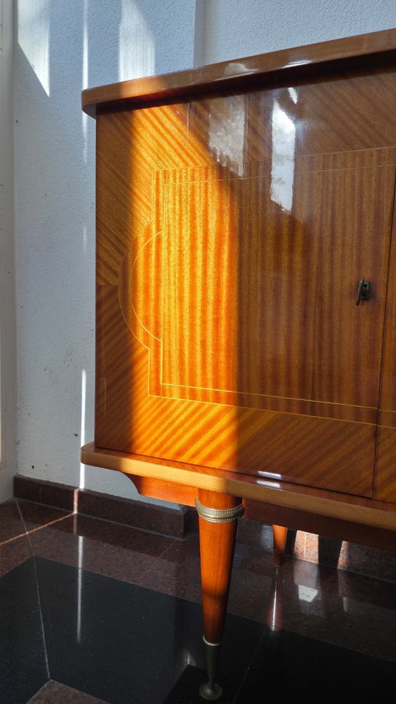 Image 1 of Complete vintage Mid-century Modern dining set with sideboard, table, and 8 chairs