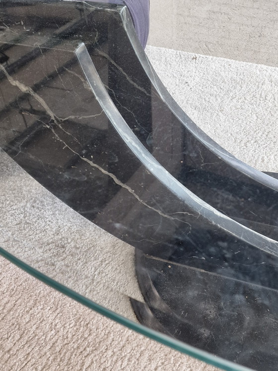 Image 1 of Giorgio Maurizio design glass coffee table marble base